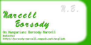 marcell borsody business card